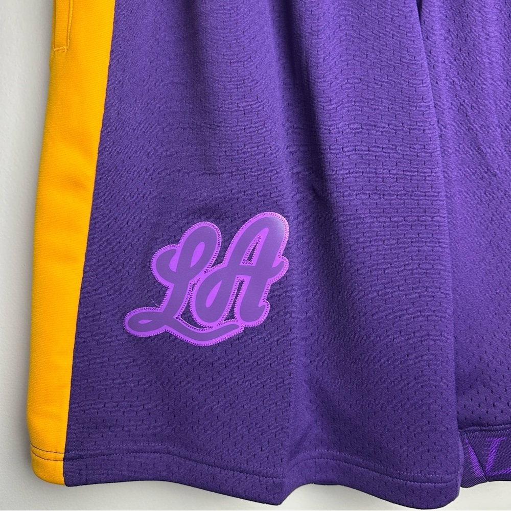 NBA X BODEGA WORLDWIDE RESPECT LAKERS SHORTS - Picture 2 of 12